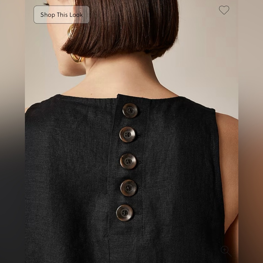 J.Crew Maxine button-back dress in linen - Picture 2 of 8